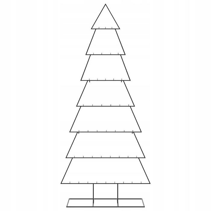 metalowa choinka świąteczna, do dekoracji, czarna, 210 cm