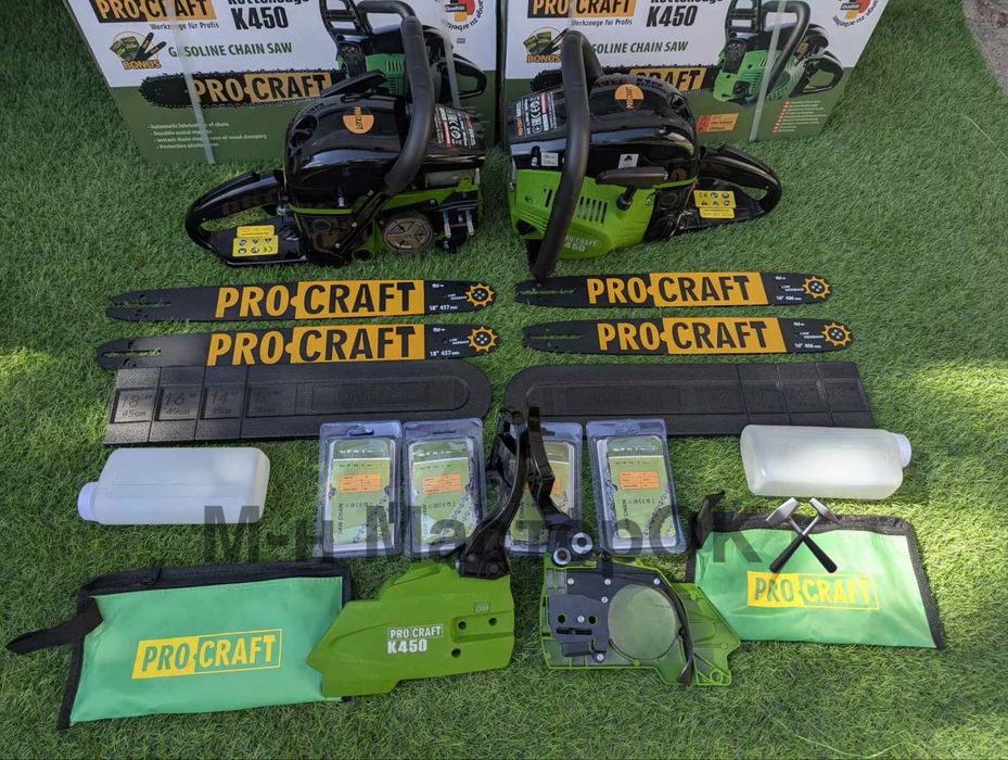 Бензопила Procraft K450 (Шина+ланцюг 45, шина+ланцюг 40)