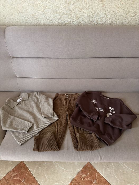 Копмлект zara світшот(122)светр(110) штани(116) можна окремо
