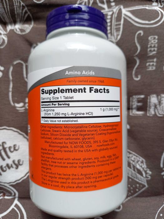 Now foods л аргинин аргінін L-Arginine 500 1000 mg  для спорта
