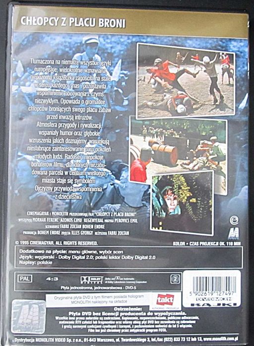 Chłopcy z Placu Broni Dvd