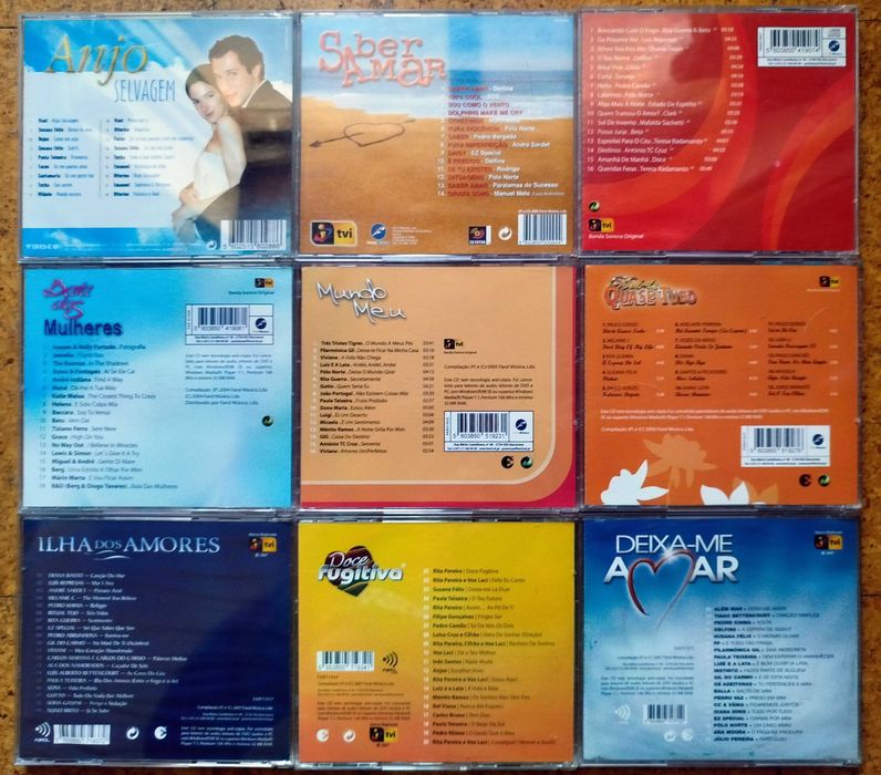 Pack CDs de Música Novelas Trilha Banda Sonora TVI SIC RTP Globo Disney Portugal Brasil 1xCD=10€ / 3xCDs=25€ / TODOS=200€