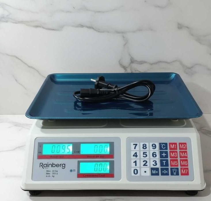 Ваги торгові Rainberg RB-310 до 55 кг (Акумулятор + Батарейки) весы