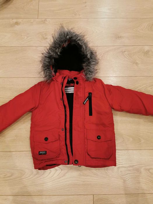 Kurtka zimowa, bordowa, chłopięca, 104, 3-4 lata, ciepła, dobry stan.