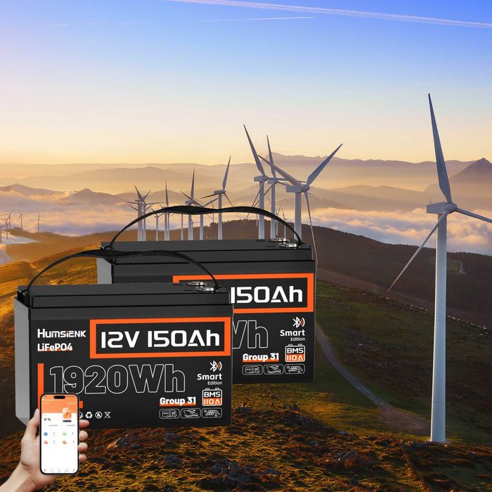 Humsienk 12.8V 160Ah LiFePO4 акумулятор 2048Wh для резервного живлення будинку квартири