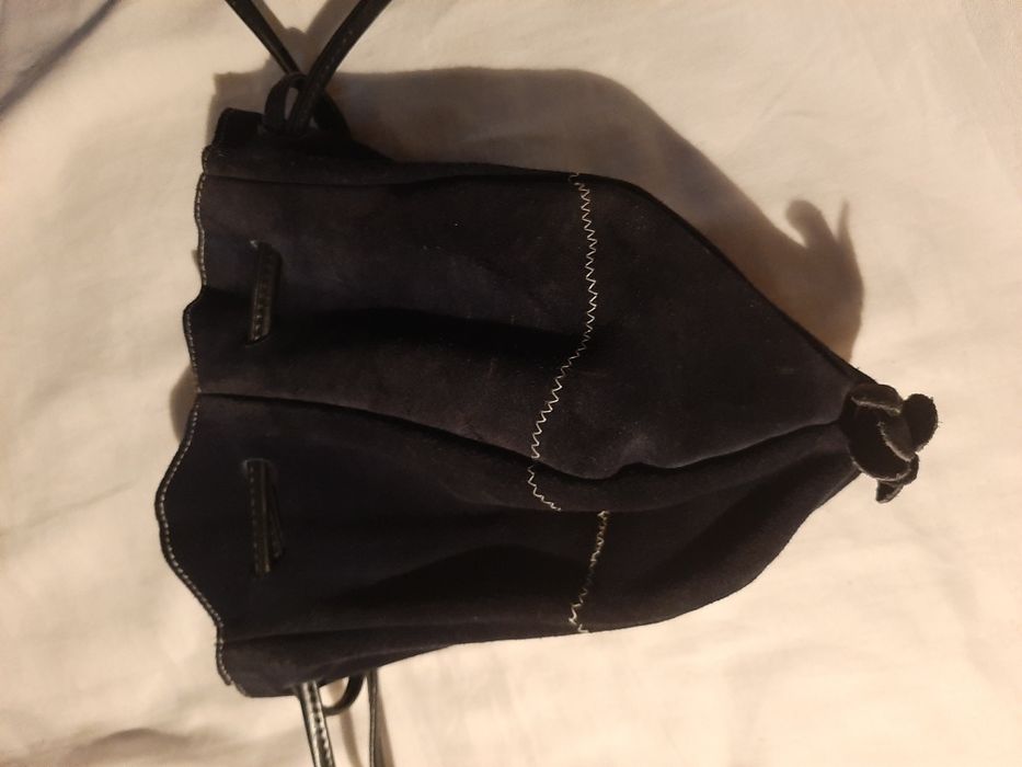 Torebka  czarna , Young , sakiewka skórzana