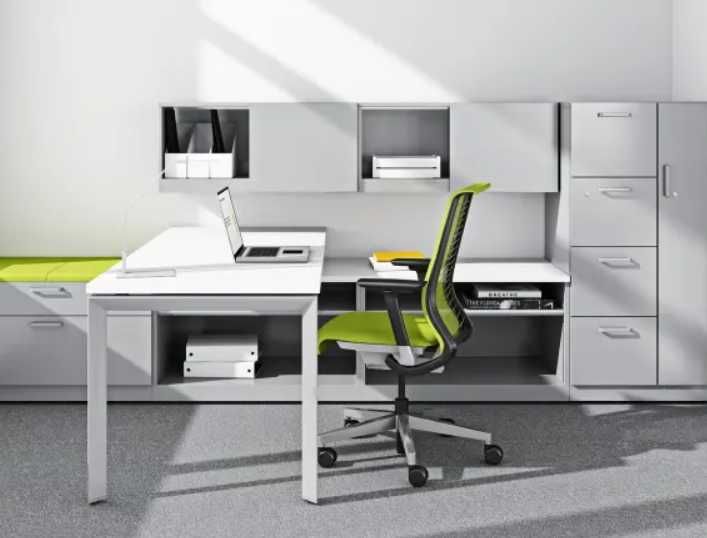 Biurko białe Steelcase 180x80