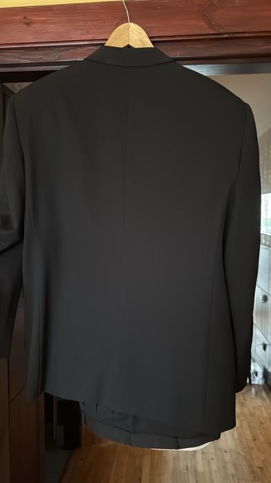 Vistula garnitur czarny dwurzędowy elegancki 100% wełna świetna jakość
