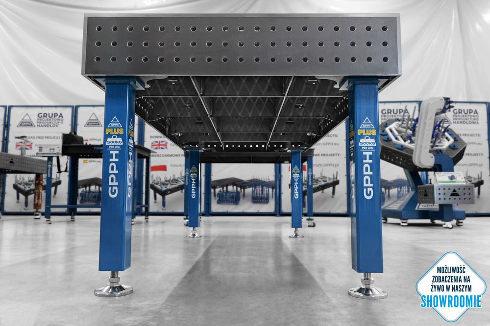 Stół Spawalniczy GPPH PLUS 2000x1000 fi16 mm 50x50 mm