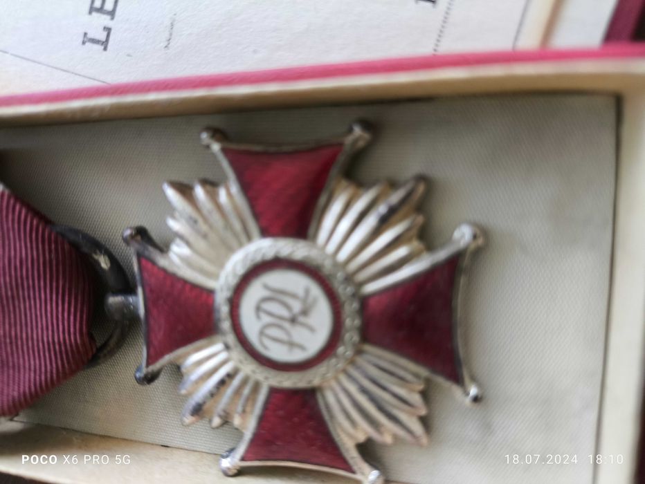 Srebrny Krzyż zasługi z legitymacją PRL