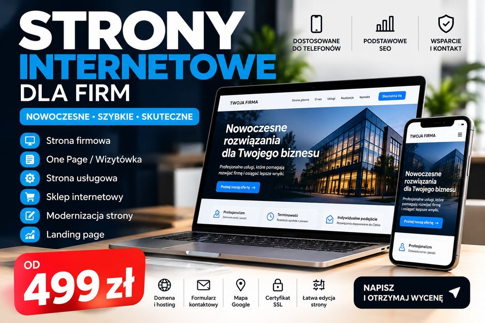 Nowoczesne strony internetowe dla firm - WordPress - Wrocław