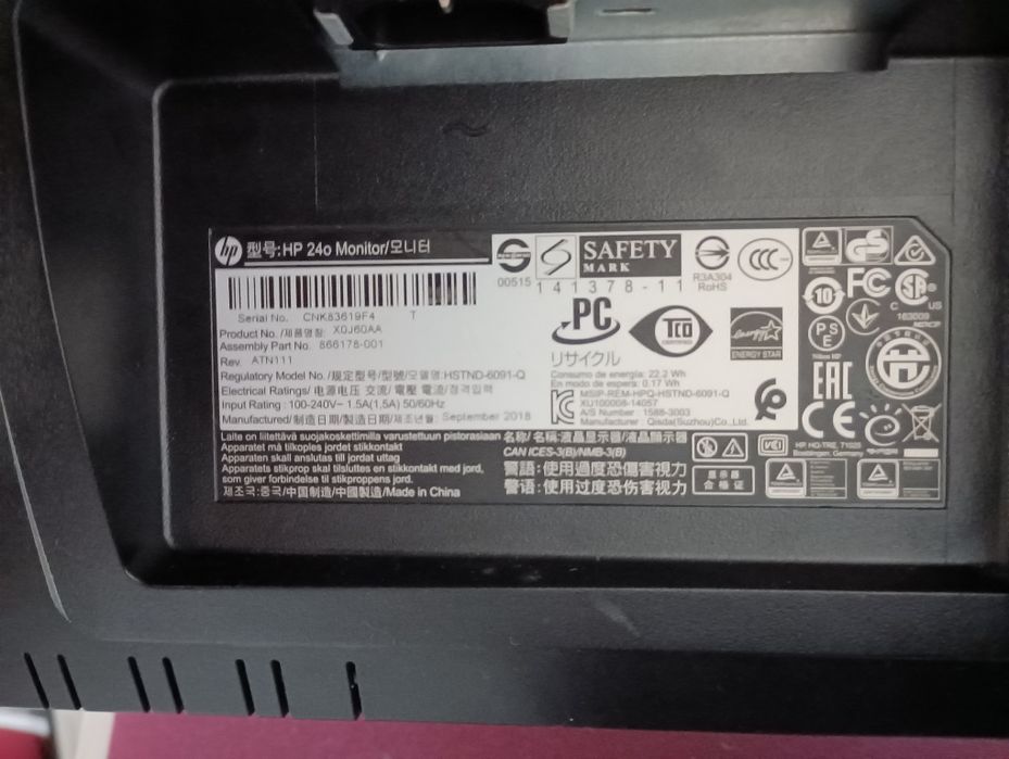 Monitor HP Usado