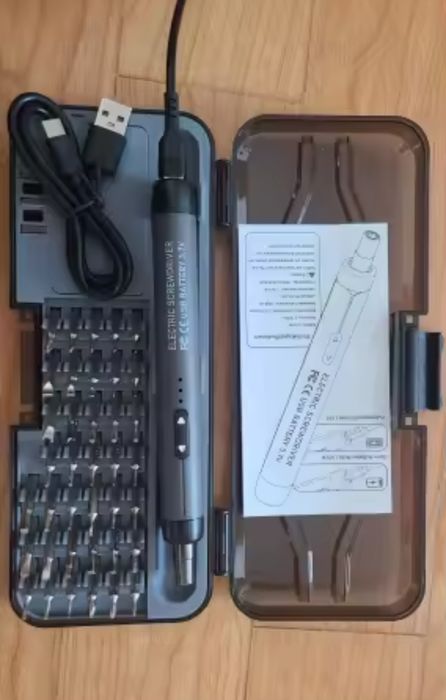 Електровикрутка з набором змінних біт 38шт