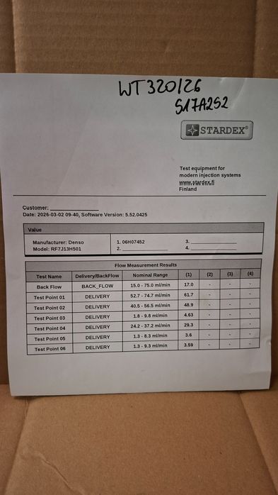 Wtryskiwacz Mazda 2.0Citd Denso Rf7J13H501 Wydruk