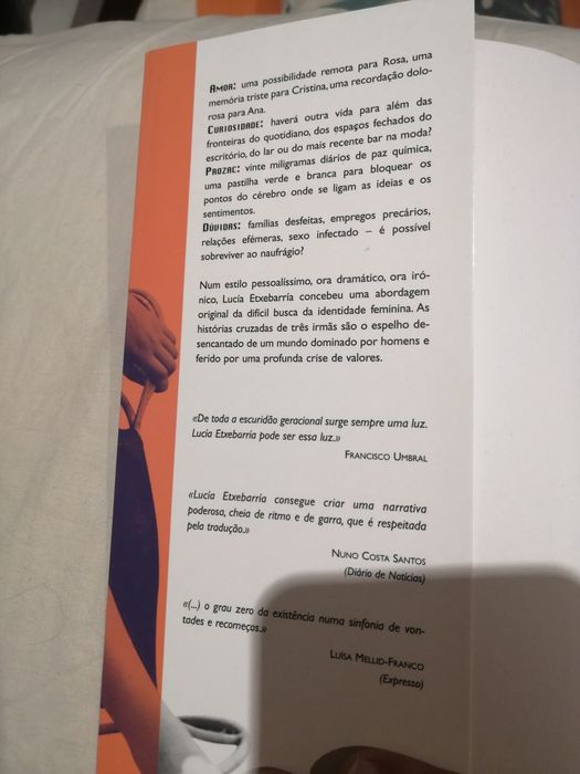 Romance Amor, curiosidade, prozac e dúvidas de Lúcia Etxebarria