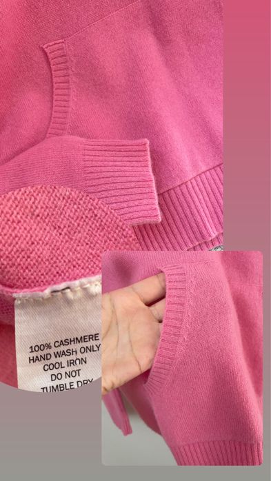 100 % кашемір люкс бренд худі светр S стиль cos колір рожевий