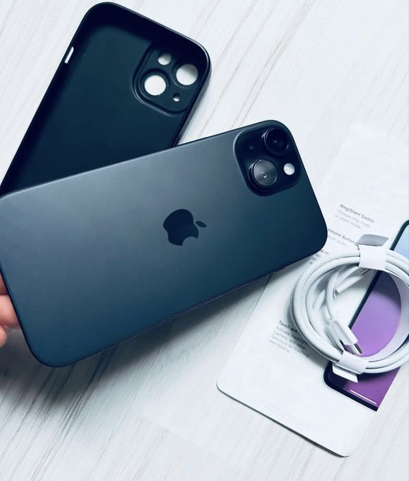 З гарантією iphone 15 128gb black titanium neverlock з фізичною сім