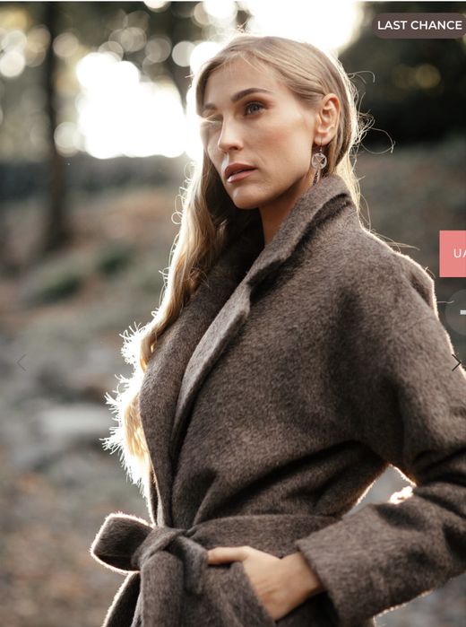 Довге вовняне пальто з альпаки Momot | тепле, весна–осінь