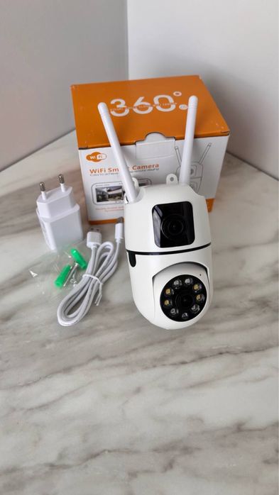 Подвійна камера відеонагляду 8 Мп, 2в1 з нічним баченням V380PRO ptz