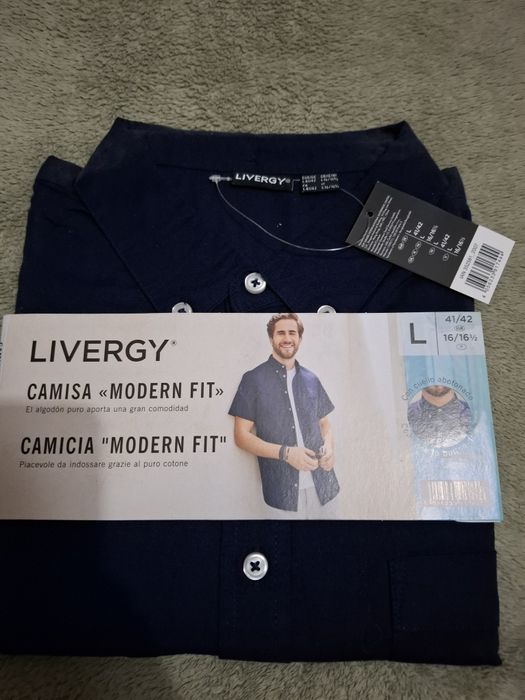 Shirt Livergy Camisetas Livergy Men's Polo Shirt Slim Fit XXL 38/40 - Main Image