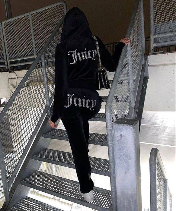 Костюм juicy couture джуси велюровый топ со стразами паетками худи