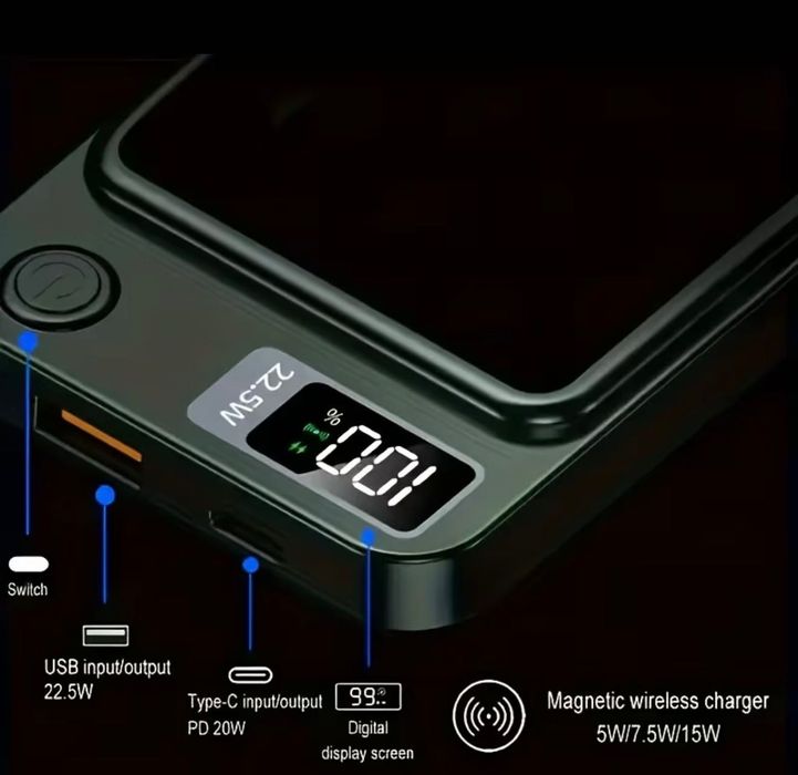 Павербанк 10000 мАг MagSafe швидка зарядка
