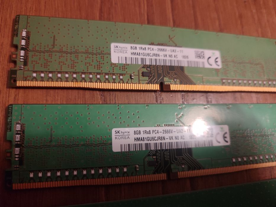 32GB RAM DDR4 2666MHz (4x8GB)2 SK hynix+2 Micron–Testadas em conjunto