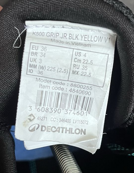 Дитячі кросівки для трейлового бігу Kiprun K500 Grip 36 розмір