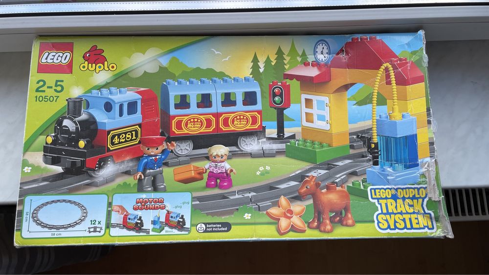 Lego Duplo karton pudełko 10507 pociąg lokomotywa Poznań Smochowice ...