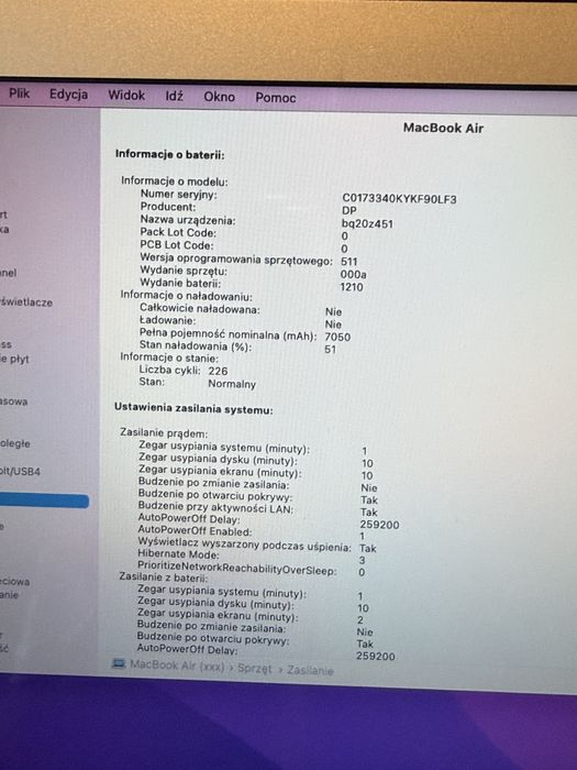 Apple Macbook Air 2017r 256gb!