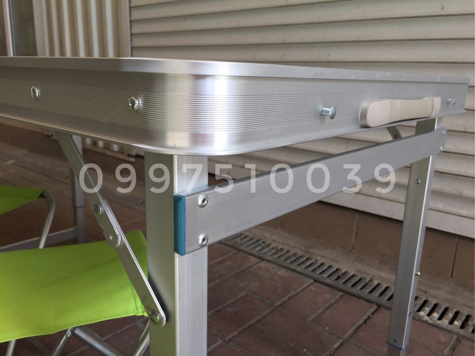 УСИЛЕННЫЙ стол + 4 стула + ЗОНТ. Раскладной для пикника туристический