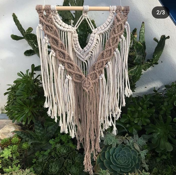 Painel macramé  30 x 60 cm