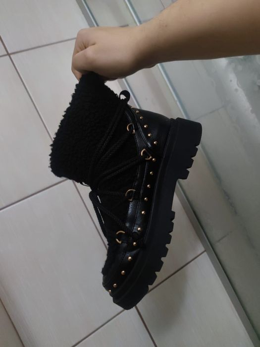 buty emu śniegowce 38 Deeze premium eleganckie skórzane ocieplane botk