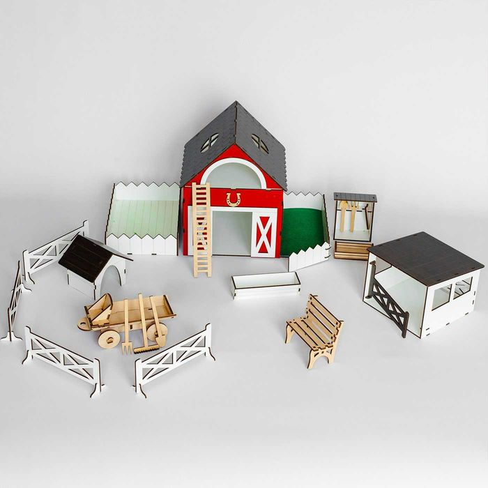 NEW! ФЕРМА для тварин шляйх для животных кукольный домик кукол лол lol