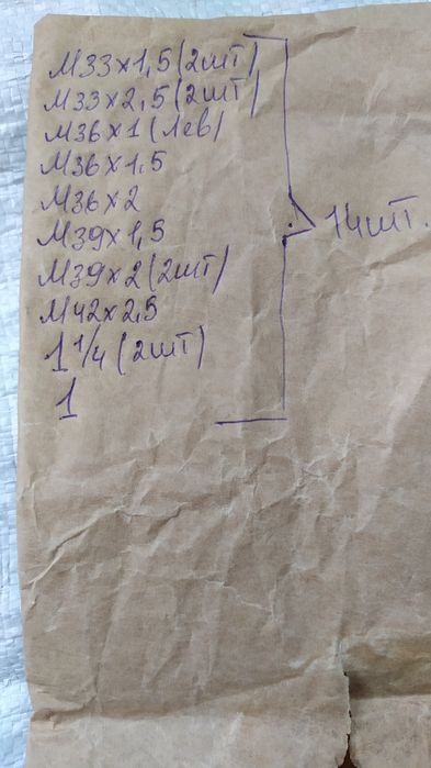 Метчики, мітчики, инструмент для нарезания резьбы