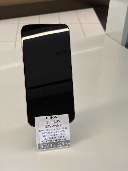 iPhone 15 PLUS 128GB Bat. 86% Topcase Vivo *Raty 0%