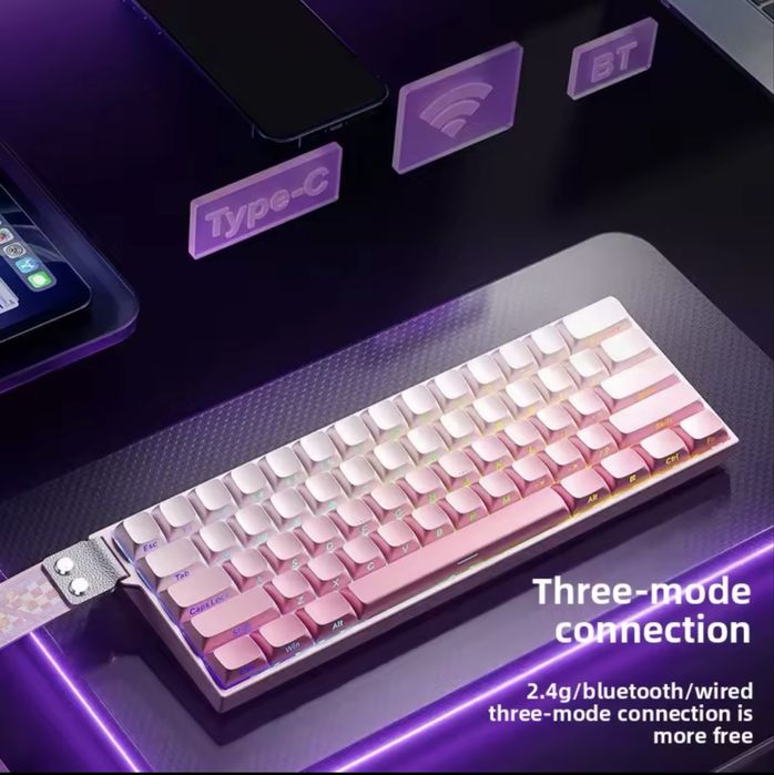 Клавиатура AULA Mini 60 HE / Hall Effect / 60% / Rapid Trigger / RGB