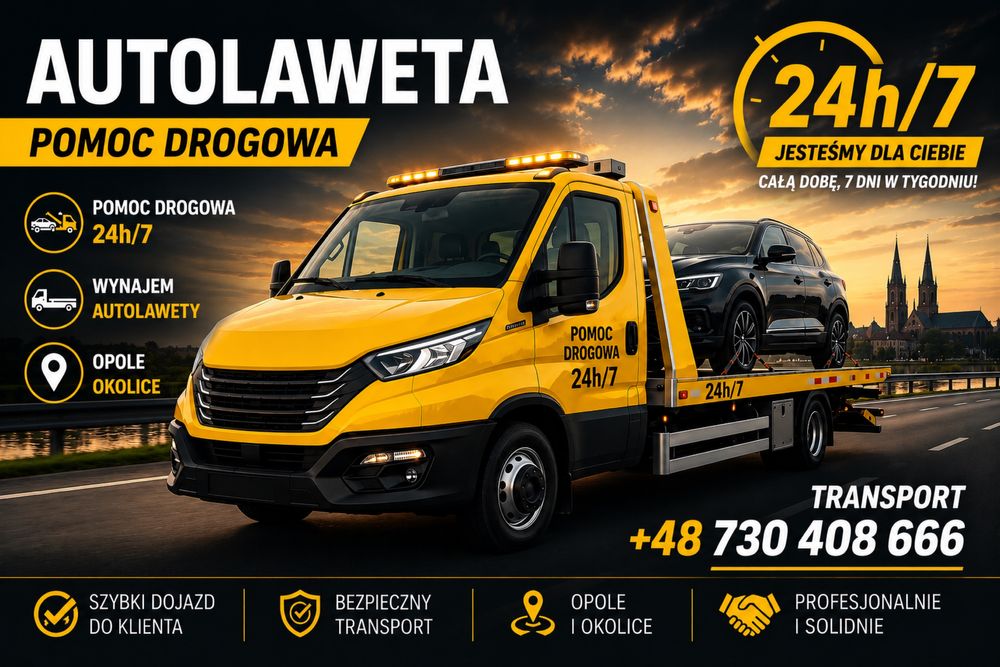 Autolaweta Wynajem Transport Pomoc Drogowa 24h/7