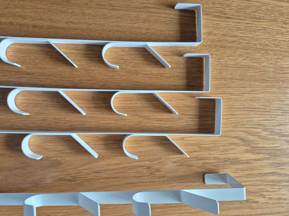 Wieszak Zawieszany na Drzwi Biały komplet 4 szt