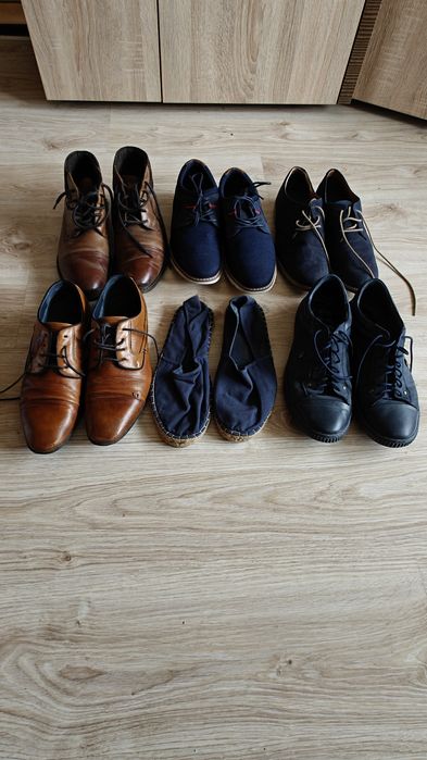Buty męskie Lasocki, Pier One, New Look, H&M