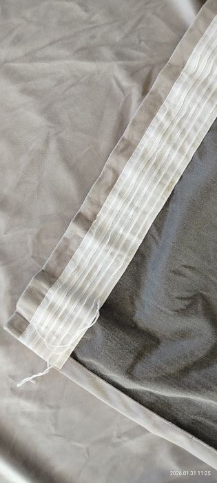 Zasłony welurowe długie szary wpadający w beż