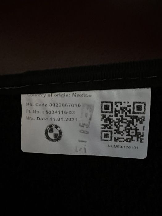 Продам автоковры текстиль БМВ Х6 G06 2021 год оригинал черные новые