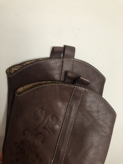 Kozaki kowbojki naturalna skóra rozm 38