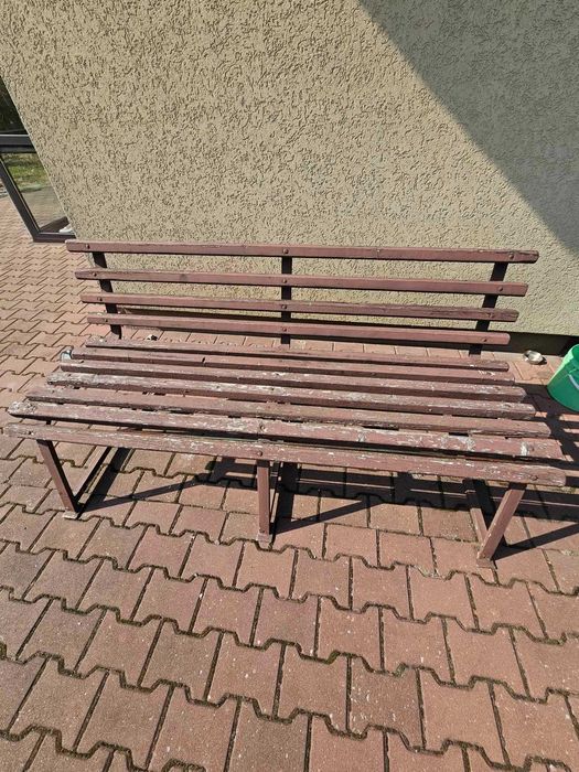 Ławka ogrodowa solidna, do odnowienia