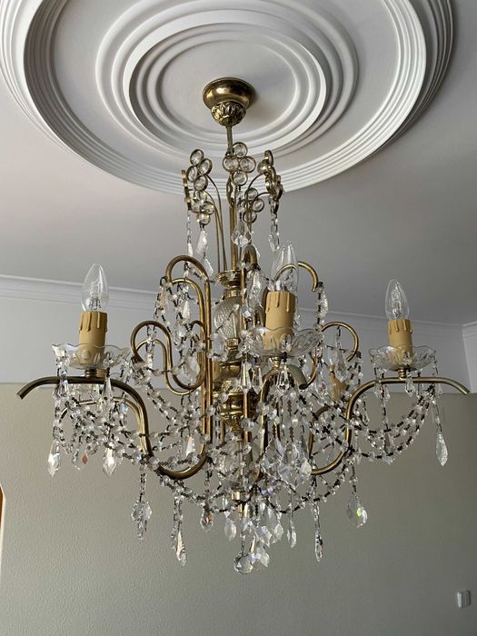 Candeeiro de Sala 'Vintage' - Meio Cristal