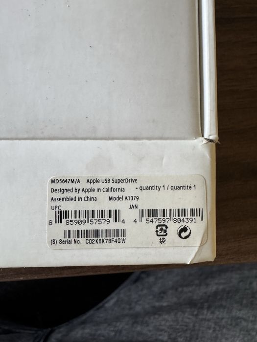 USB Super Drive napęd Apple oryginalny!