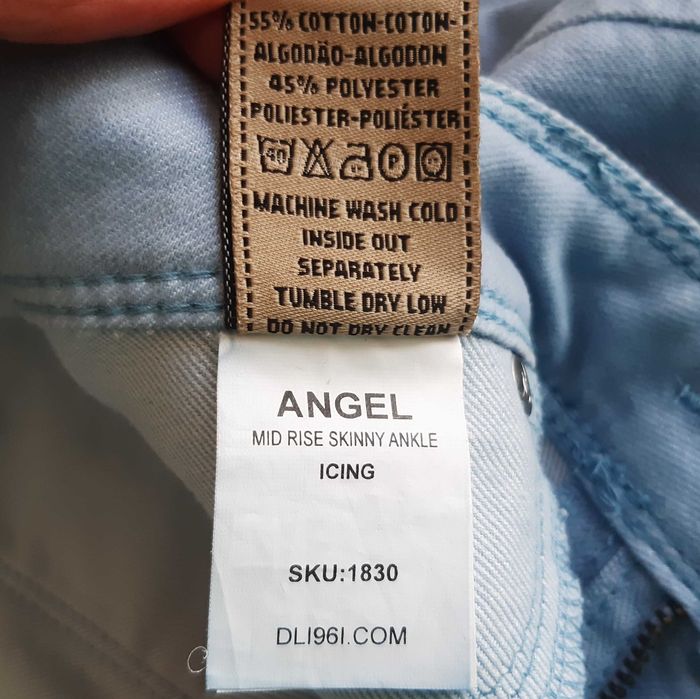 Calças Ganga Senhora DL1961 Angel Mid Rise Skinny Ankle 30 Estimadas