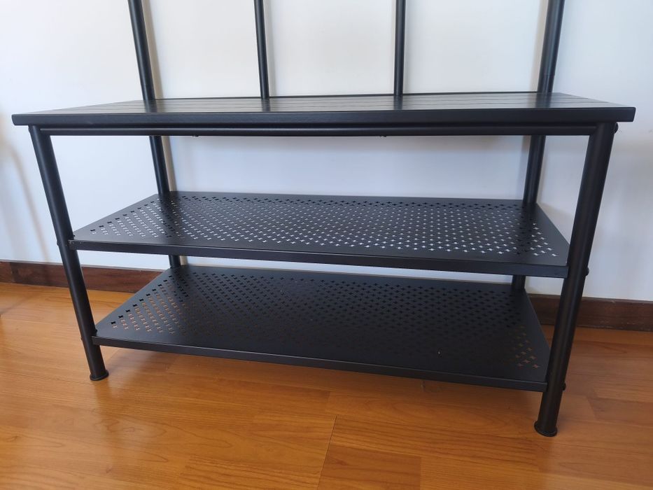 Cabide + bengaleiro + banco c/arrumação p/sapatos NIPÅSEN