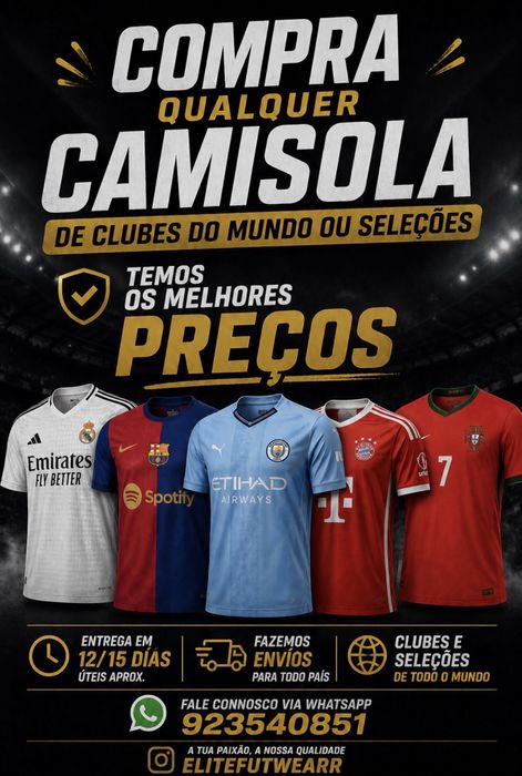 Camisolas World Cup 2026!!!!! Disponivel