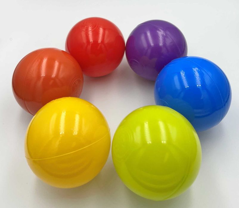 Plastikowe piłeczki piłki kulki - zestaw letni 200szt. 7cm